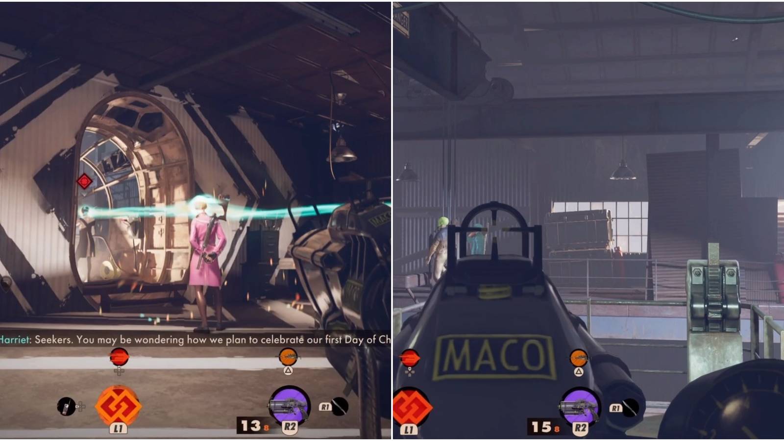 deathloop split image harriet and hangar