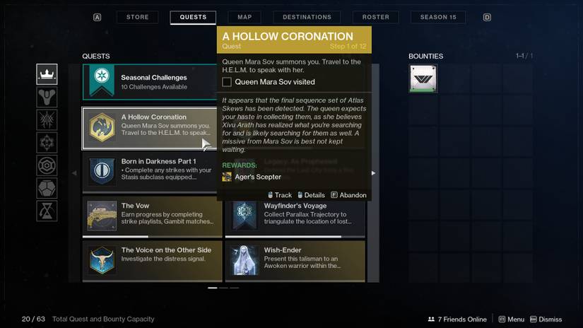 destiny 2 a hollow coronation step 1