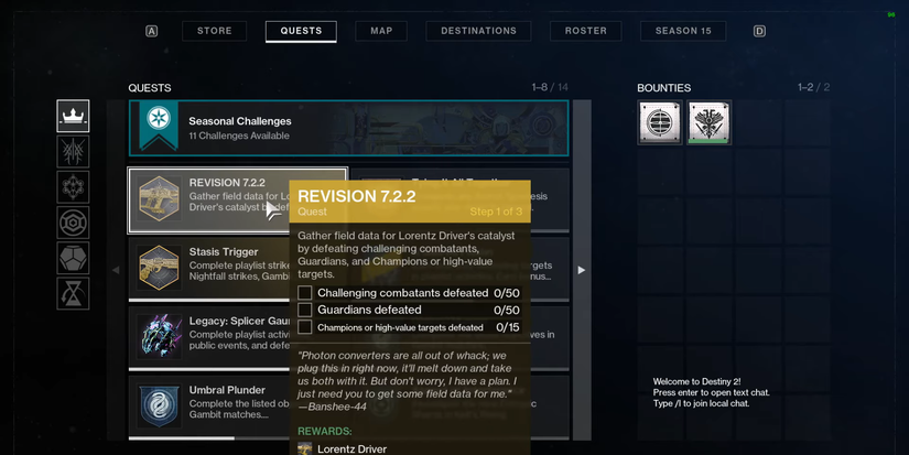 destiny 2 lorentz driver catalyst masterwork exotic quest (8)