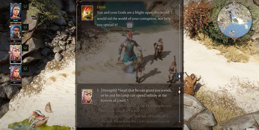 djinn persuasion check dialogue