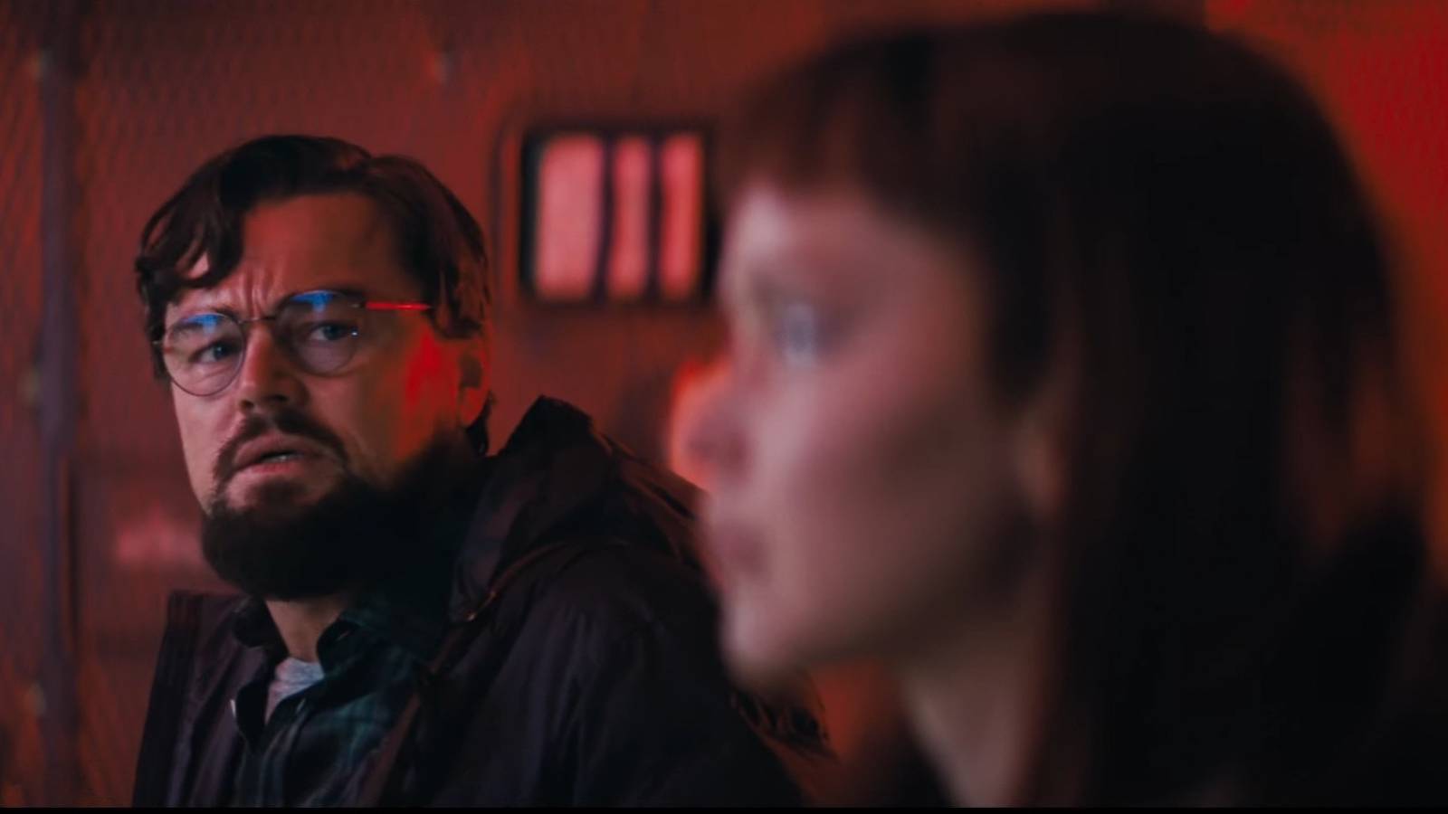 Leonardo DiCaprio and Jennifer Lawrence in Don't Look Up