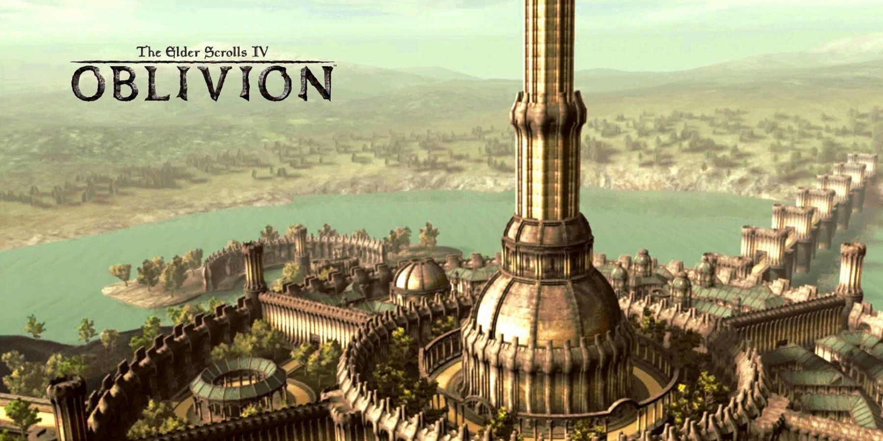 Artwork showing the Imperial City tower from Elder Scrolls 4: Oblivion.