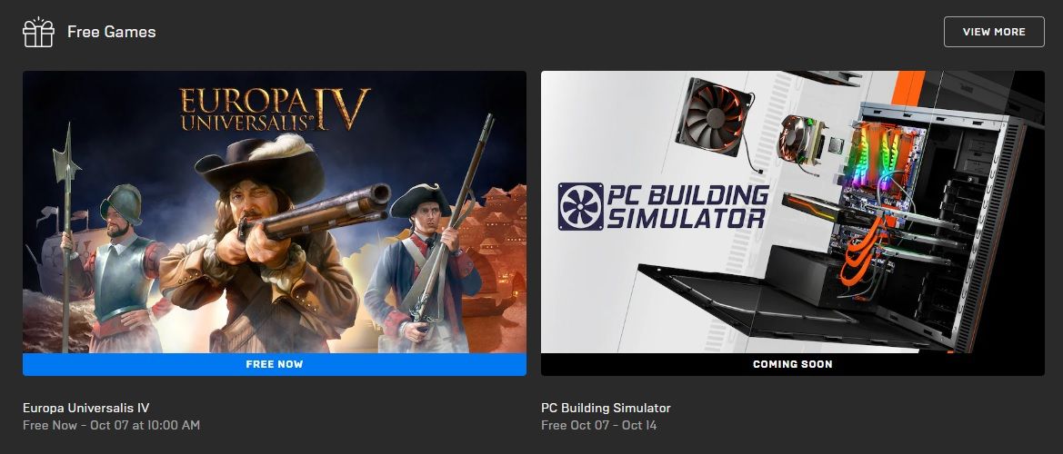 epic games store free games october 2021 pc building simulator