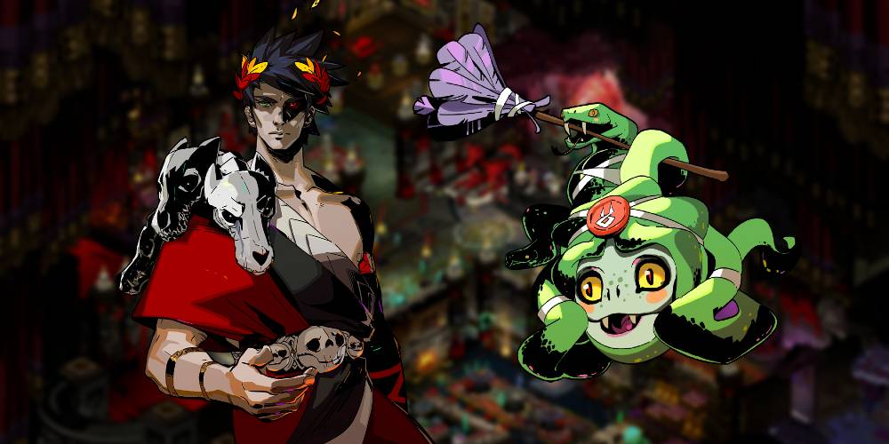 feature image hades romance dusa guide zagreus and dusa in front of the house of hades