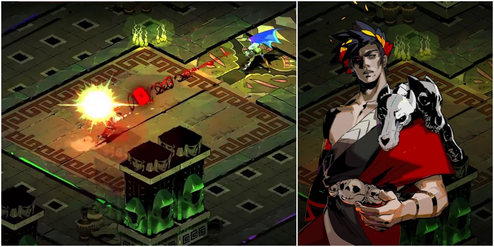 feature image hades tisiphone boss guide zagreus portrait and player fighting Tisiphone