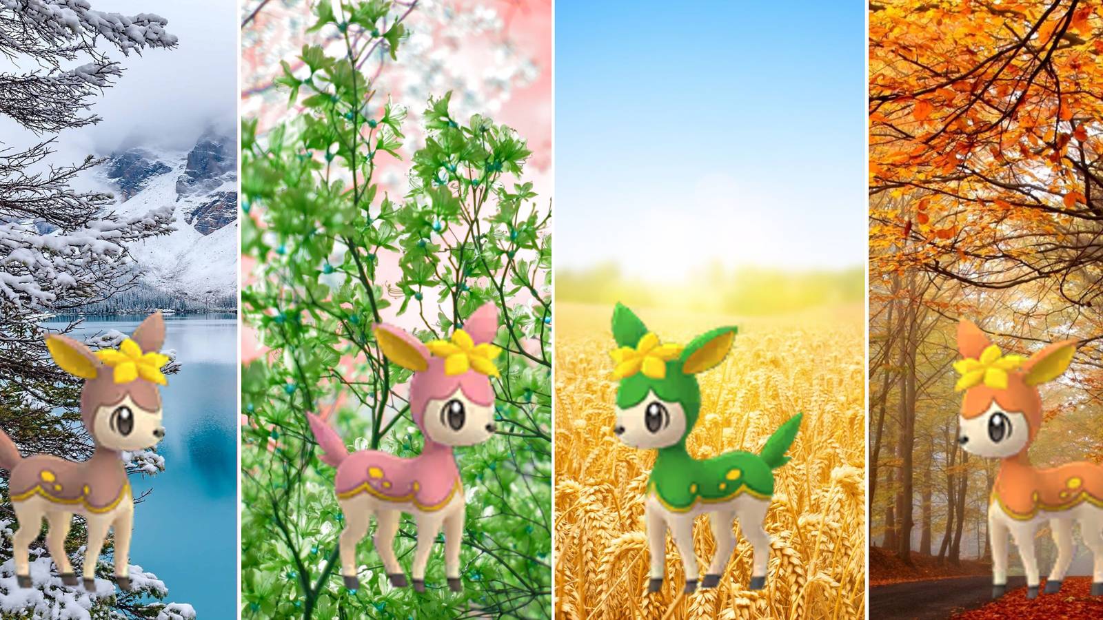 feature image pokemon go deerling best move guide all deerling season forms on 4 season wallpaper