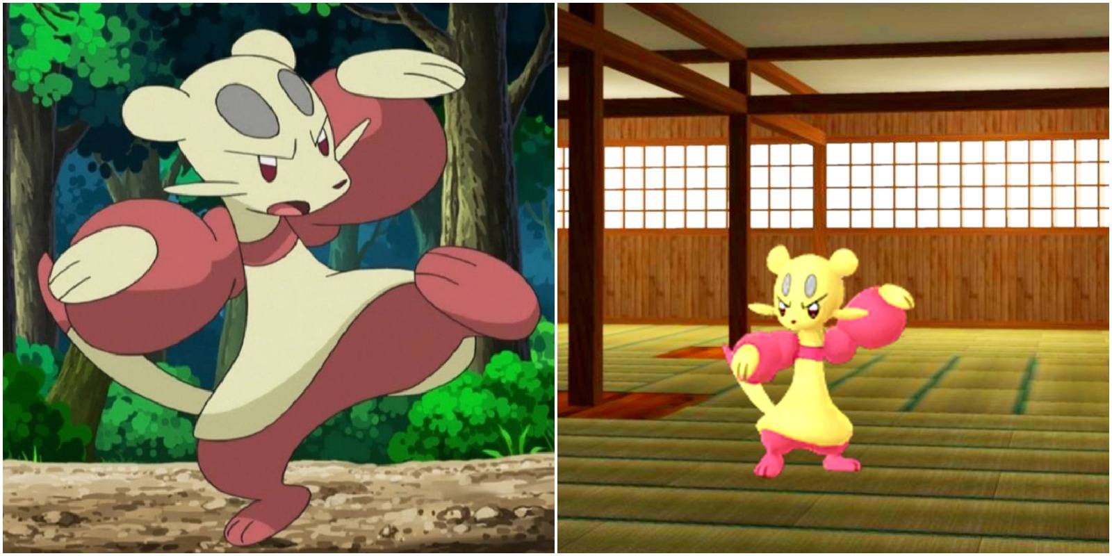 feature image pokemon go mienfoo best moves guide mienfoo in anime and in pokemon go in a dojo