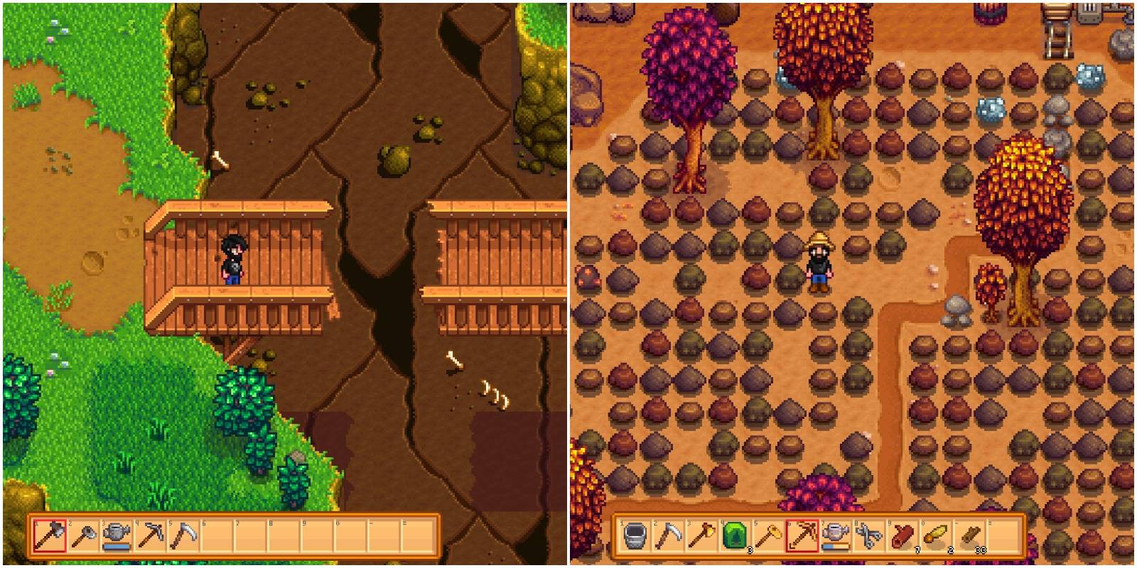 feature image stardew valley quarry guide broken bridge to the quarry and inside the quarry