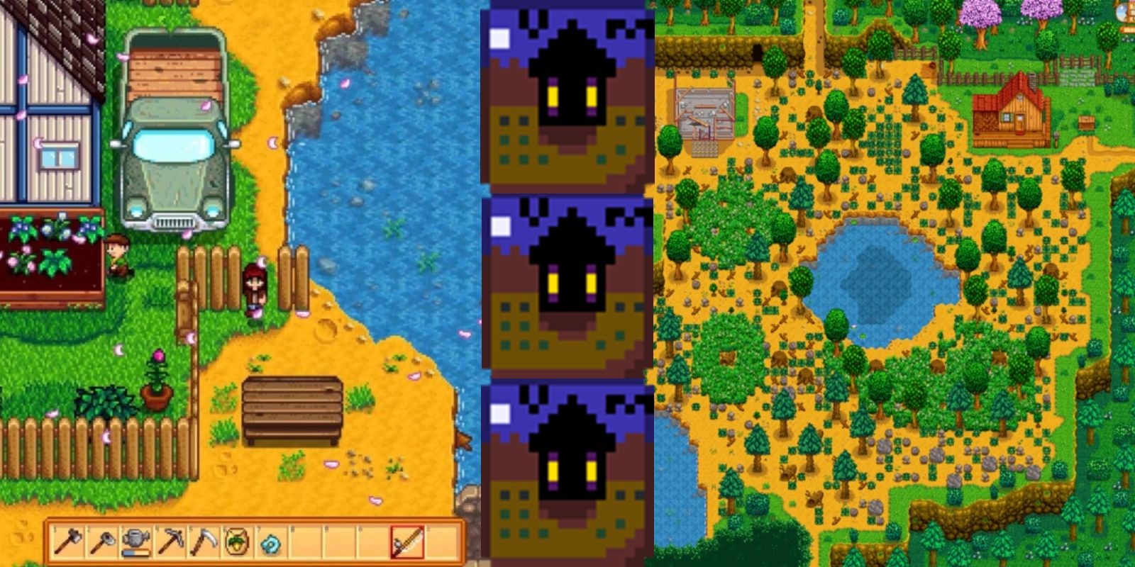 Final farm layout, summer and fall  Stardew valley, Stardew valley farms,  Farm layout