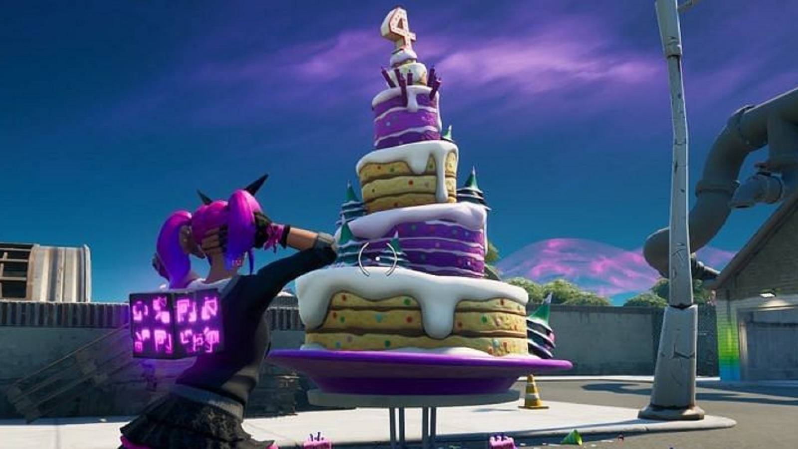 fortnite birthday cake feature