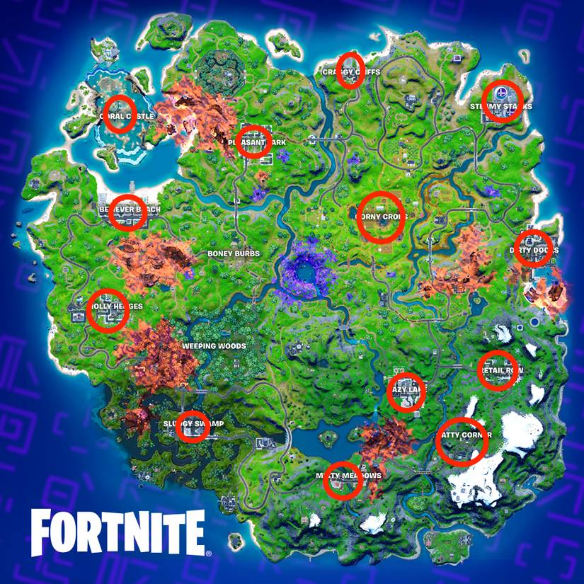 fortnite cake locations season 8