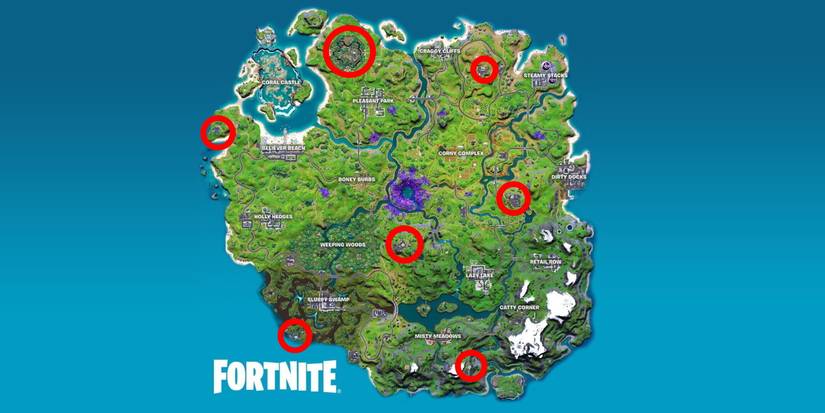 fortnite season 7 week 14 challenge map