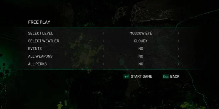 freeplay is allowed in chernobylite, with different options