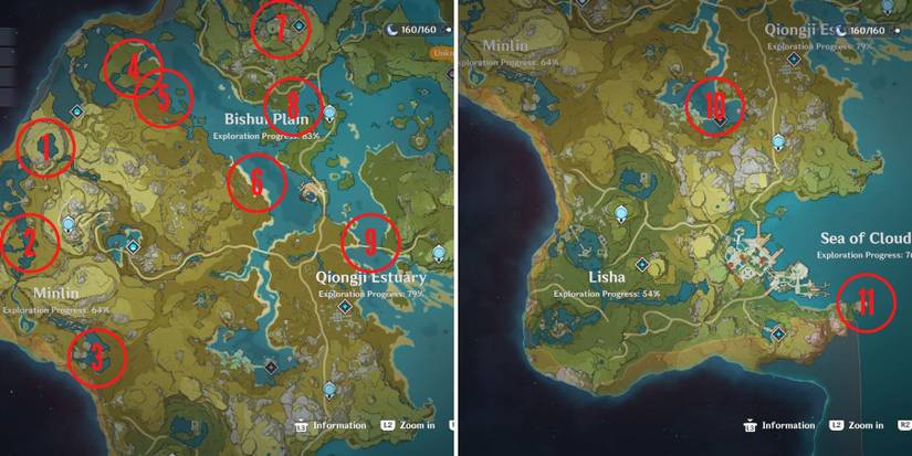 genshin impact liyue fishing locations