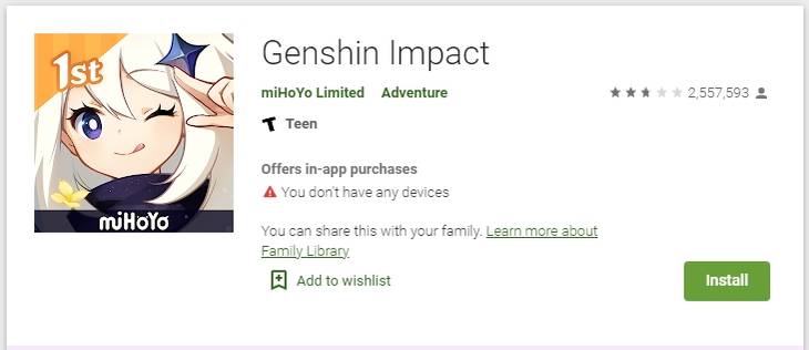 genshin impact google play september 28 2021