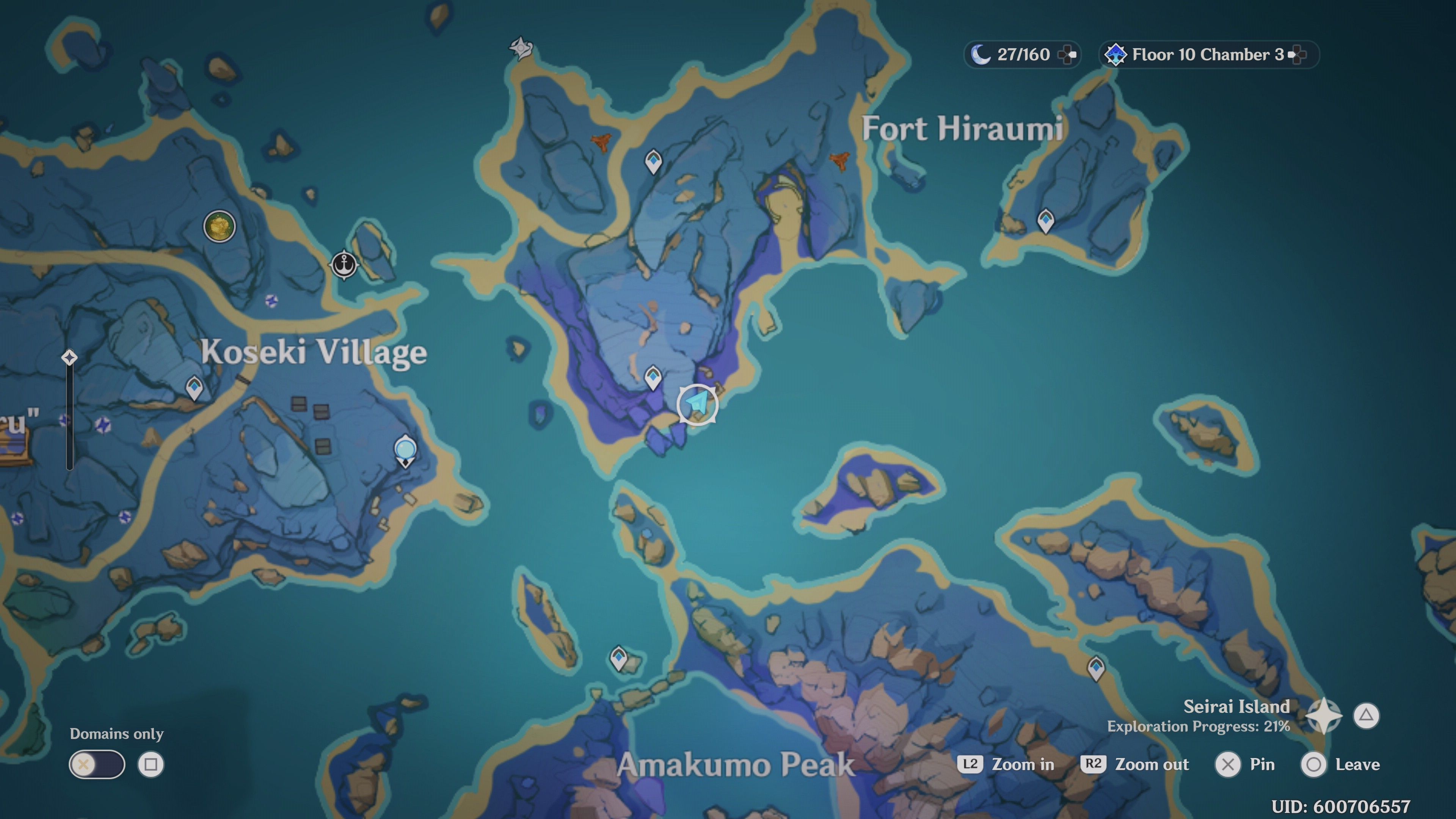 Остров Сэйрай Геншин Импакт карта