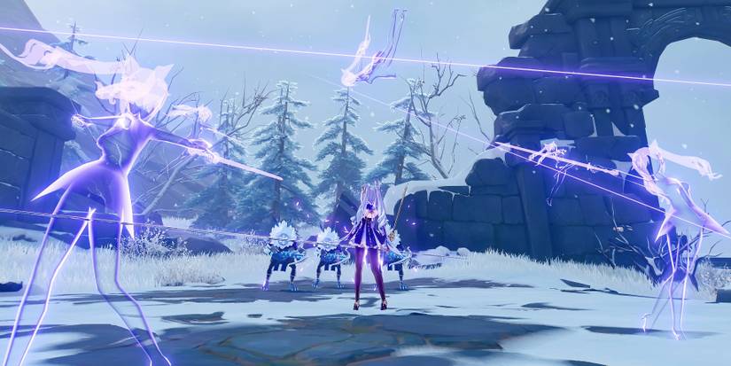 genshin impact keqing burst animation dragonspine electro