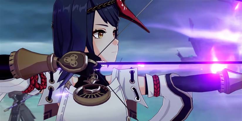genshin impact kujou sara electro bow attack trailer