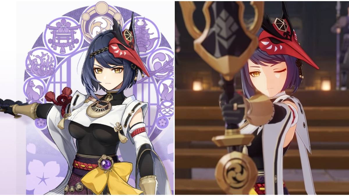 genshin impact kujou sara split image