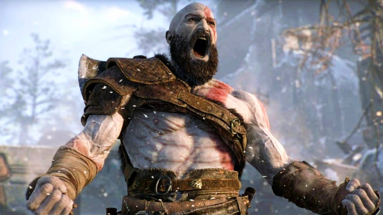 Kratos from God of War screaming