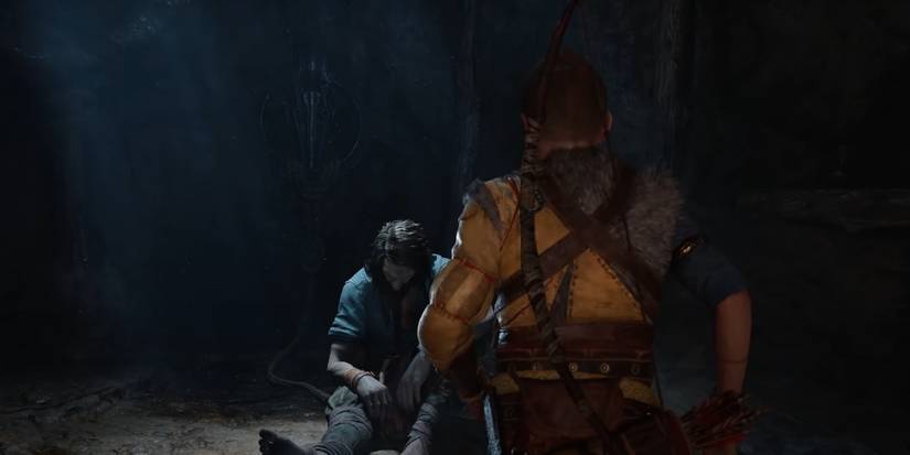 god of war ragnarok tyr hand bound fenrir