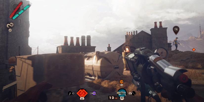 guard looking over cliff deathloop