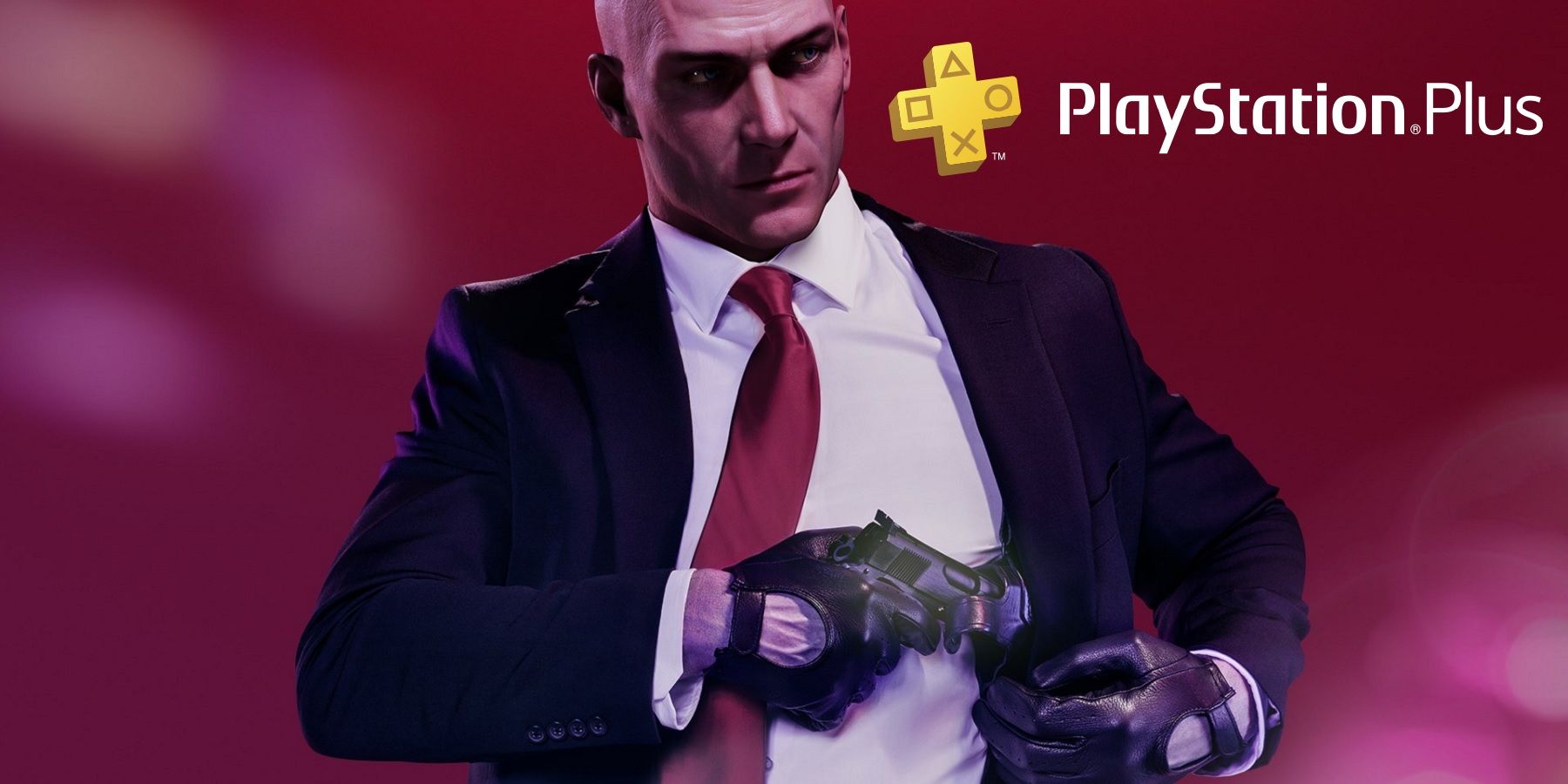 hitman 2 agent 47 with playstation plus logo