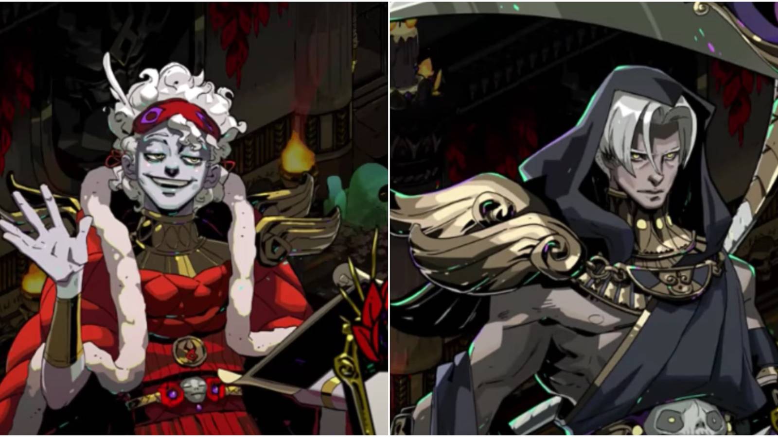 Left: Hypnos; right: Thanatos