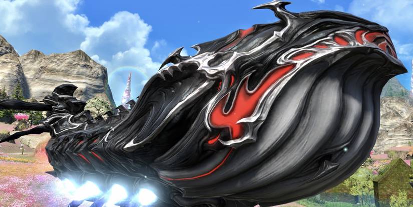 Big red and black mech whale. 