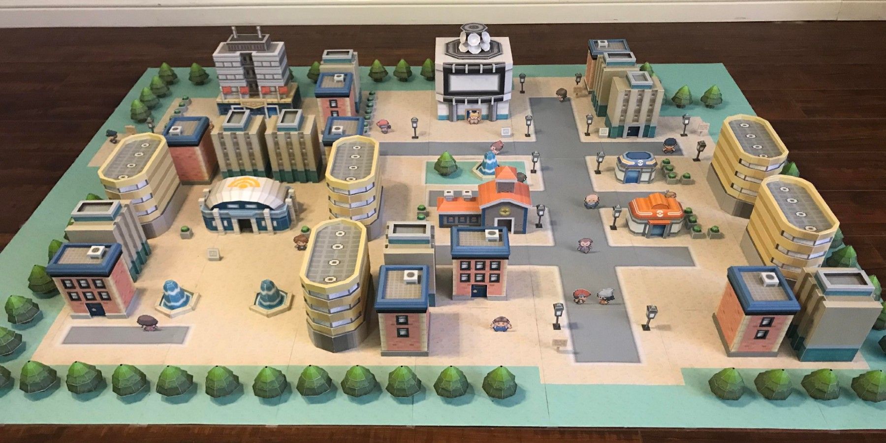 Pokemon Fan Creates Incredible Papercraft Model of Jubilife City from Diamond and Pearl