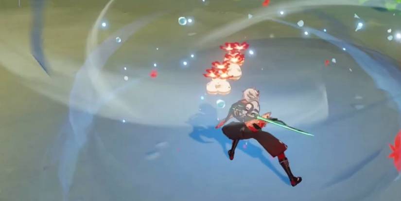 kazuha collecting bombs