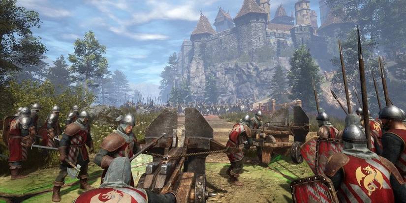 king's bounty 2 the player's army facing the enemy army with scorpions