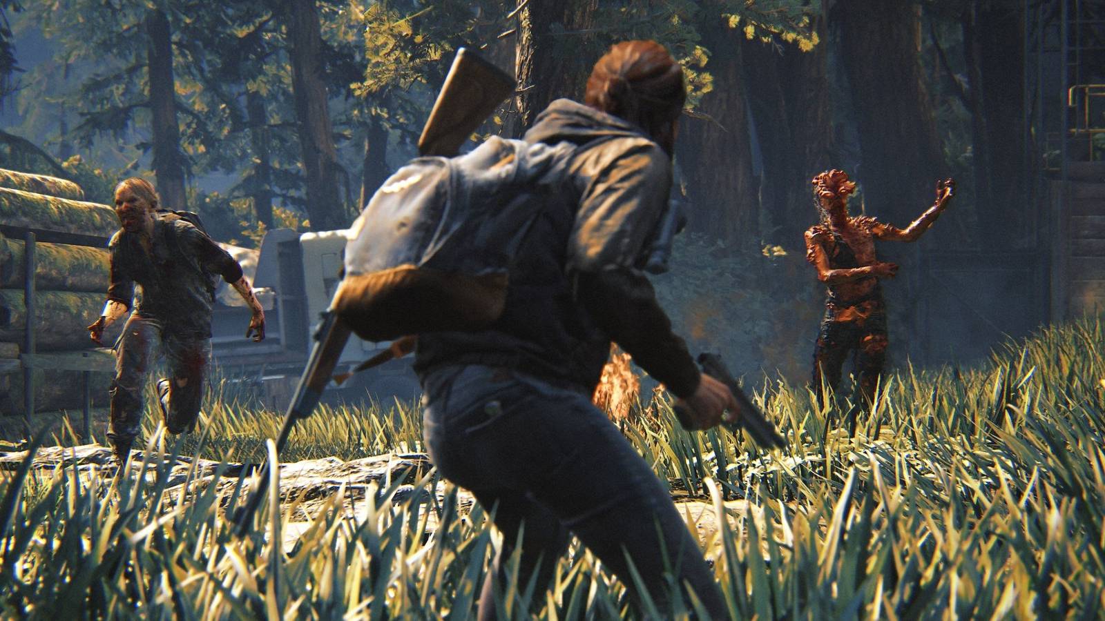 Ellie facing infected in The Last of Us 2
