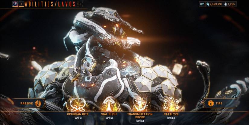 lavos abilities shown in menu