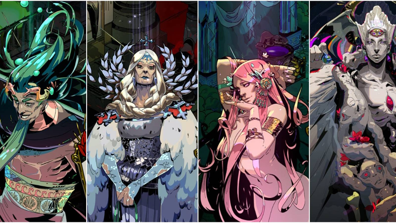 Poseidon, Demeter, Aphrodite, Chaos