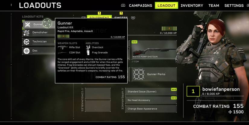 loadouts aliens fireteam elite