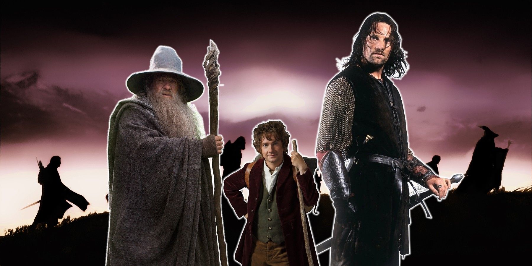 Lord of the Rings Gandalf the Grey Bilbo Baggins Aragorn