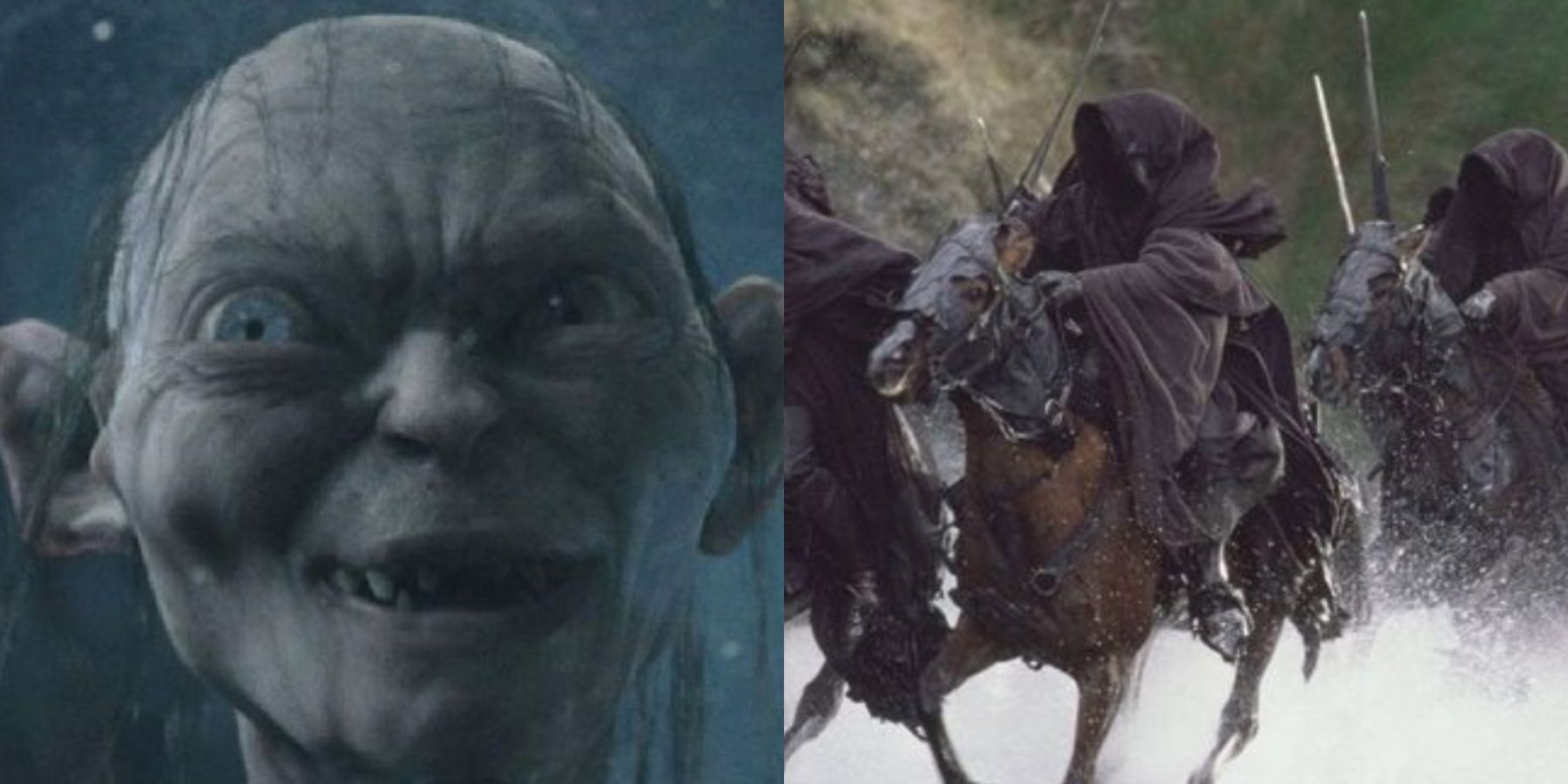 Gollum and the Nazgûl in Lord of the Rings