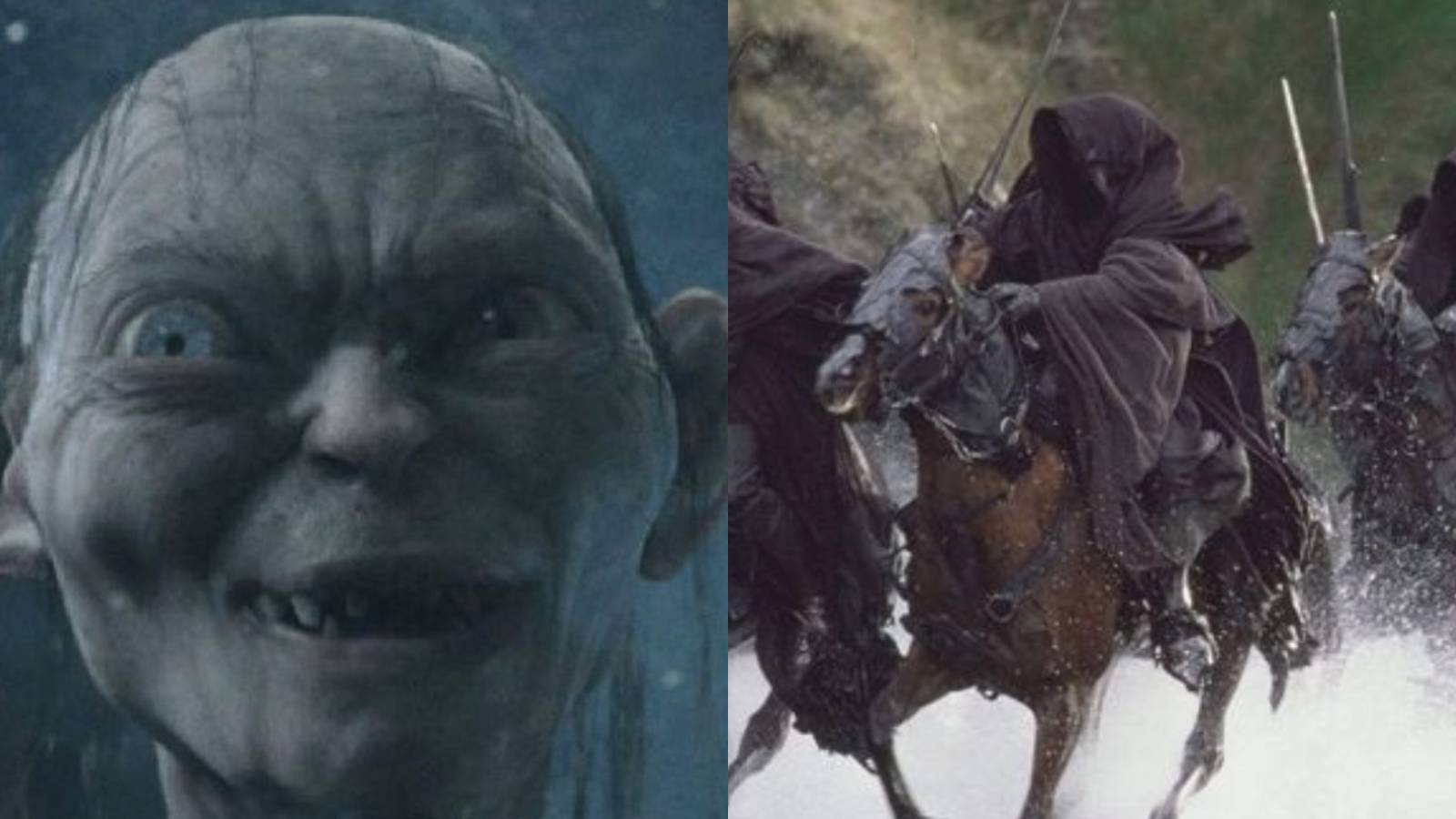 Gollum and the Nazgûl in Lord of the Rings