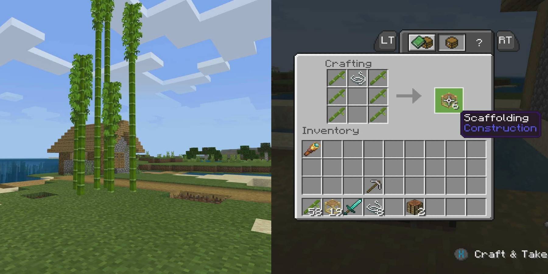 Minecraft How To Make Scaffolding Minecraft How To Make Scaffolding