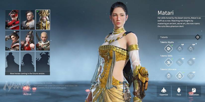 matari character build