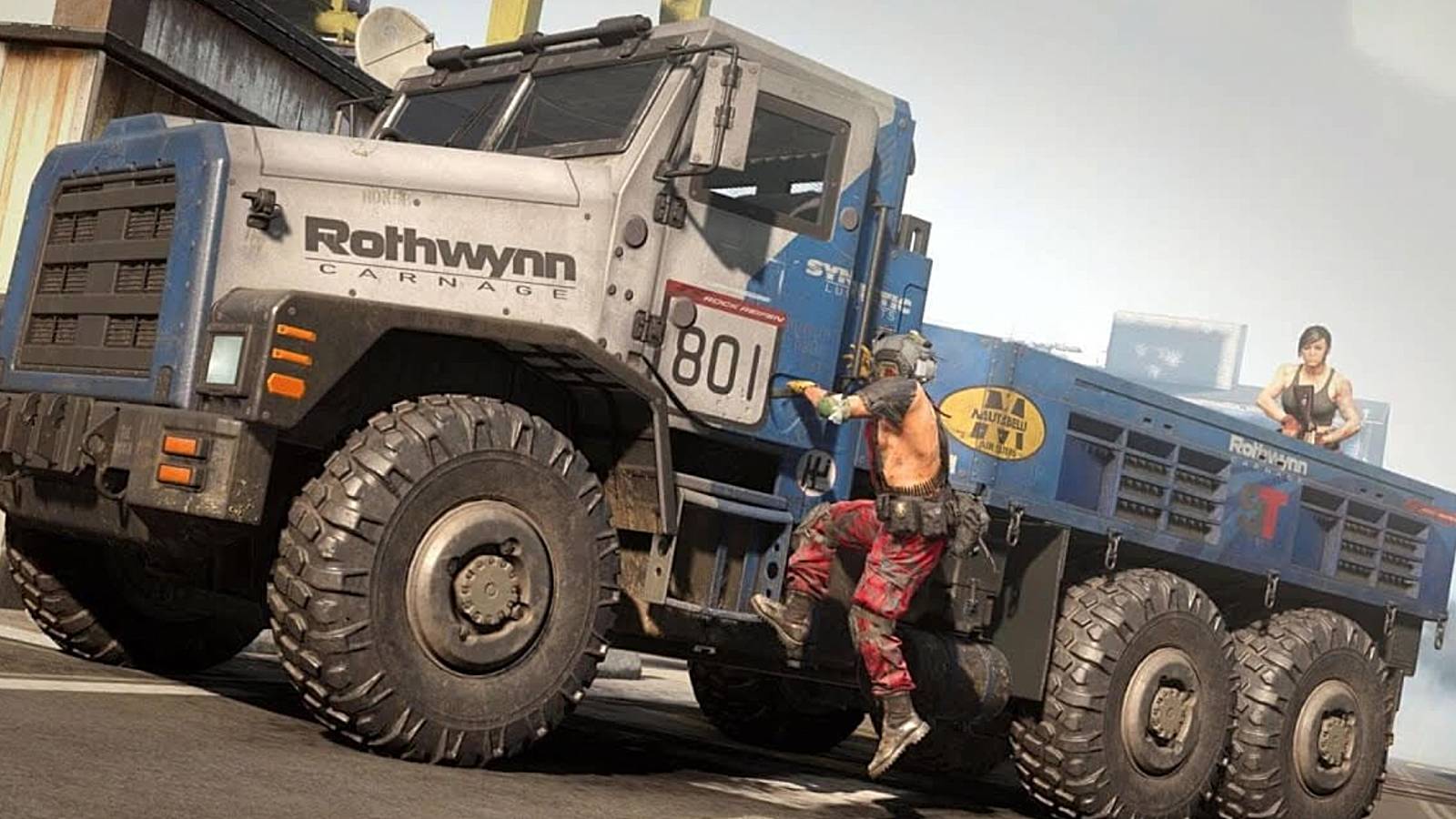 blue cargo truck from call of duty warzone