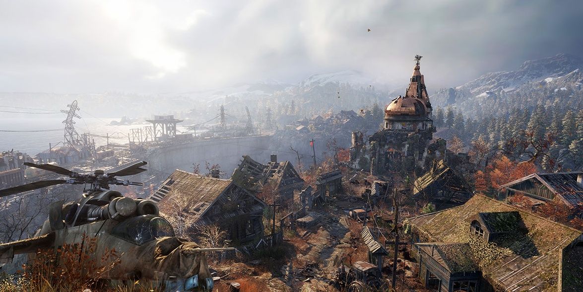 metro exodus a church on top of a hill 