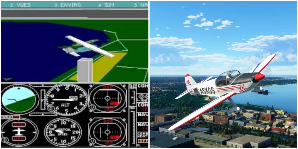 microsoft flight simulator on DOS and on xbox series x