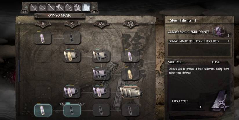 nioh rejuvenation talisman can be acquired from the onmyo skill tree