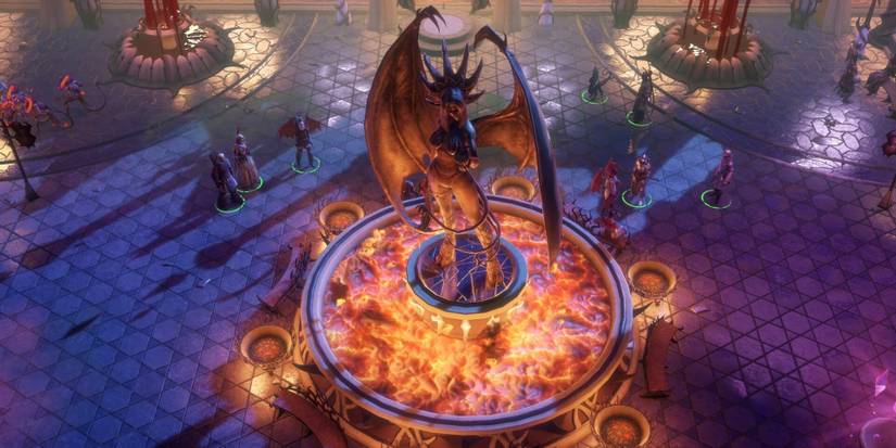 Pathfinder Wrath of the Righteous view of a female demon statue