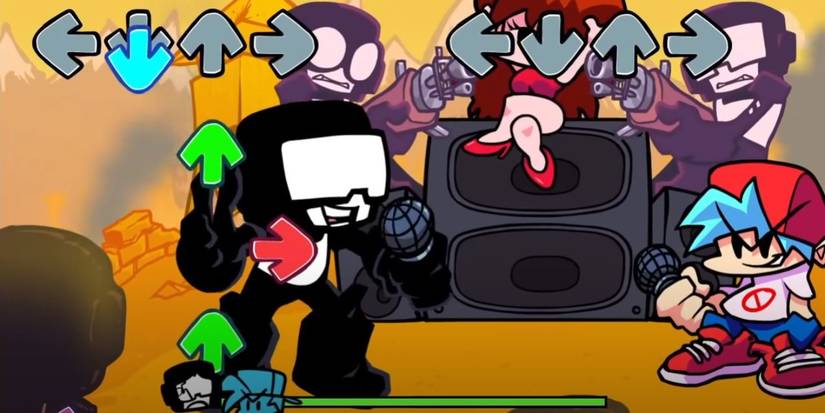 tankman from tankmen singing in friday night funkin' week 7