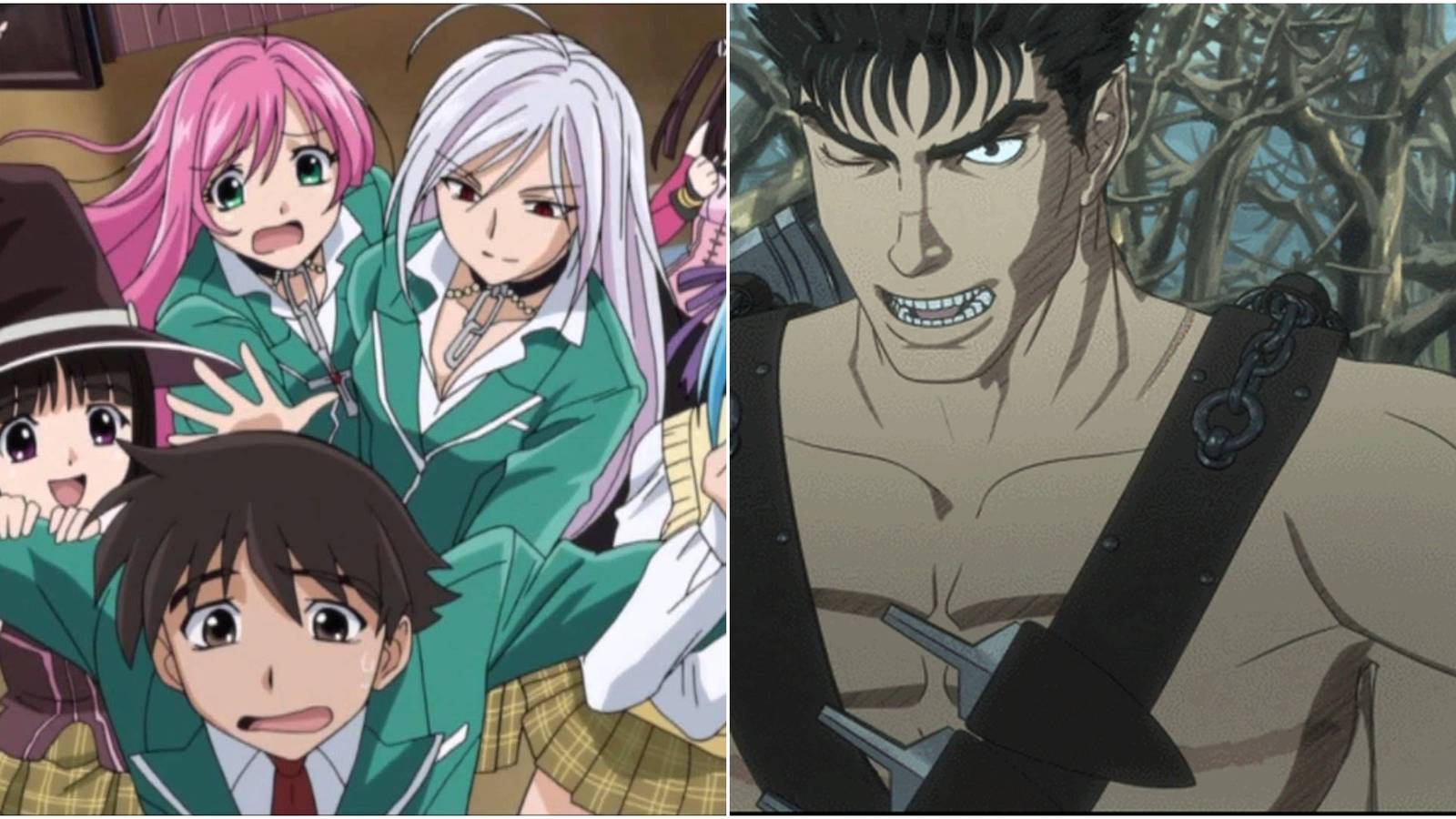 Left: rosario + vampire; right: berserk