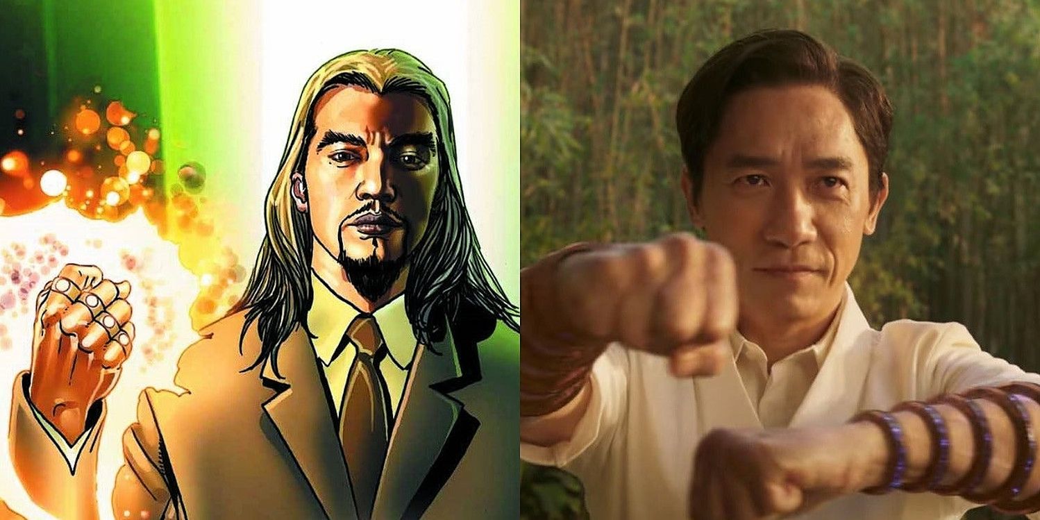 Mandarin feature split image Mandarin as he appears in the comics and in the film