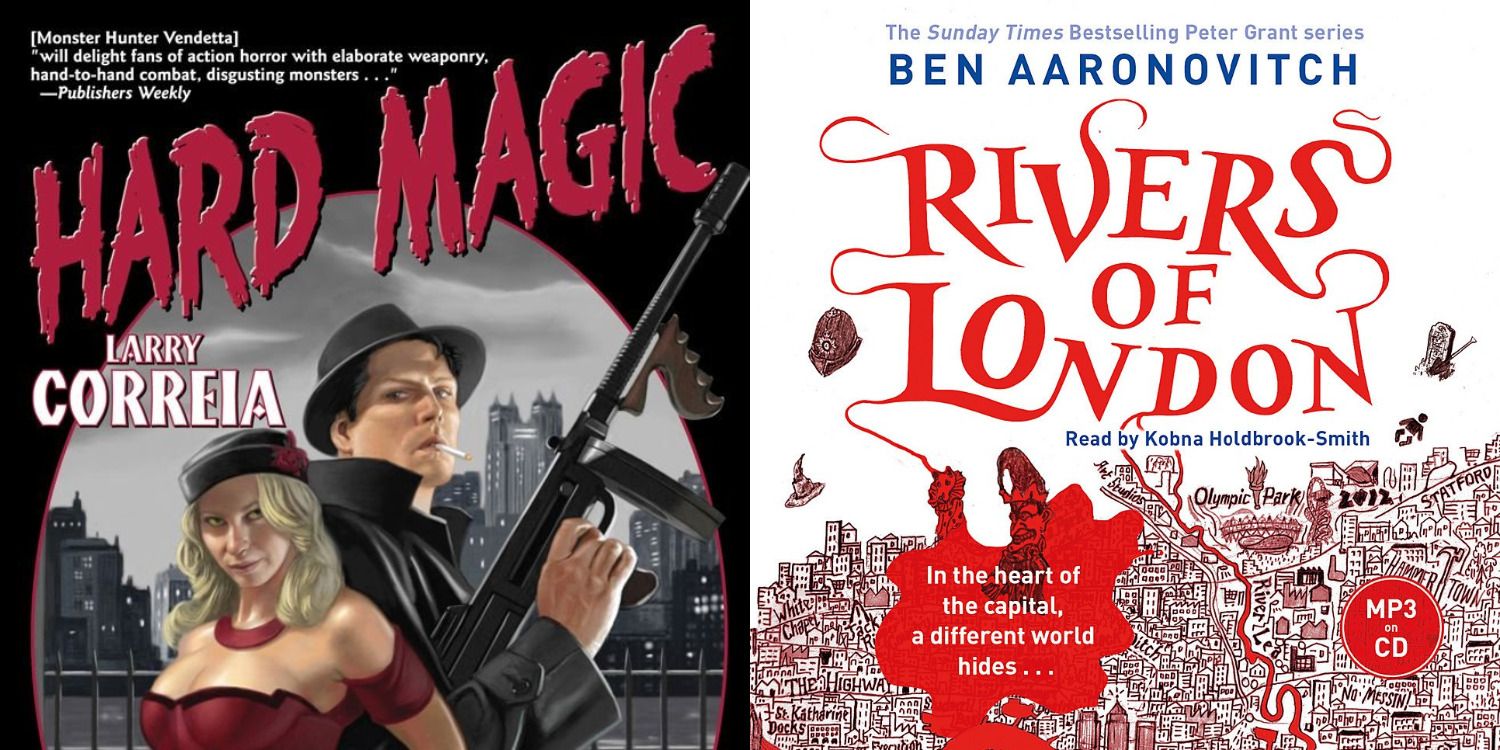 Fantasy series game adaptations feature split image Grimnoir Chronicles and Rivers of London